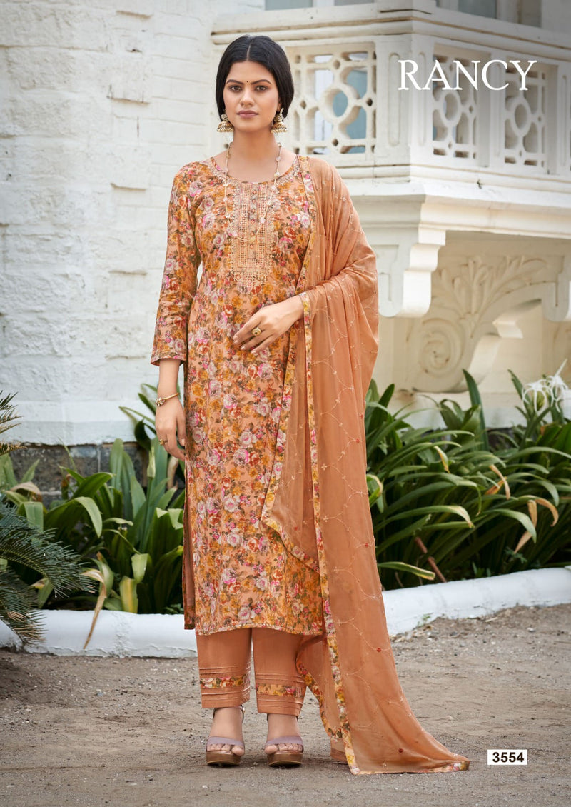 Rang Rancy Muslin Foil Print With Sequence Work Salwar Suits