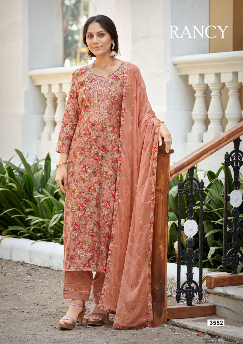 Rang Rancy Muslin Foil Print With Sequence Work Salwar Suits
