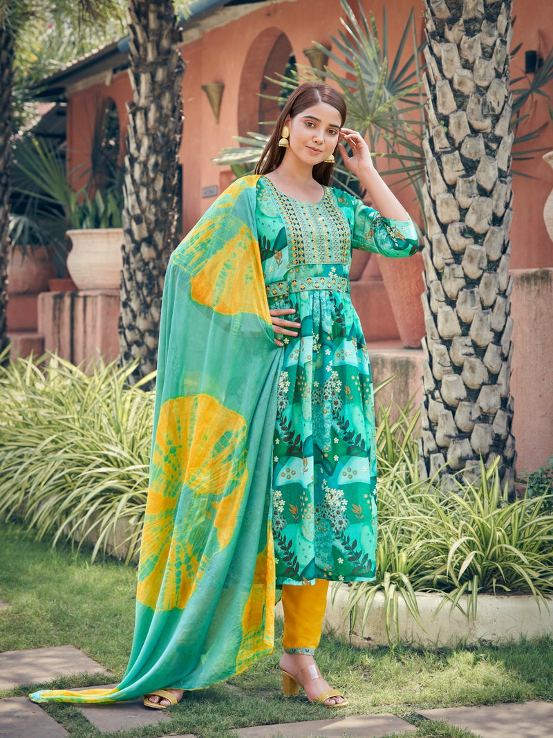 Parra Studio Rangin Vol 1 Muslin With Embroidery Work Naira Cut Kurti Collection