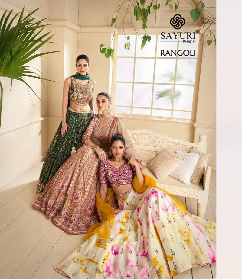 Sayuri Designer Rangoli Georgette Designer Festive Lehnga Choli Collection