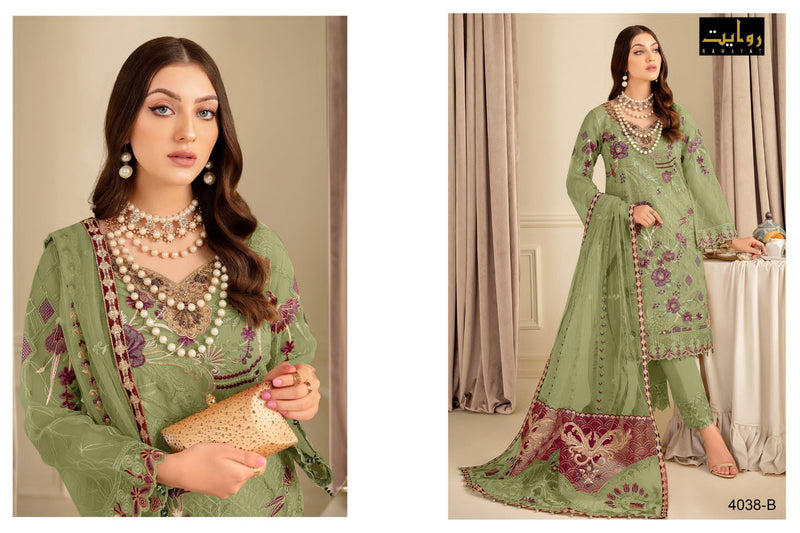 Rawayat Fashion Rangoon Colors Vol 18 Georgette With Beautiful Embroidered Pakistani Suits