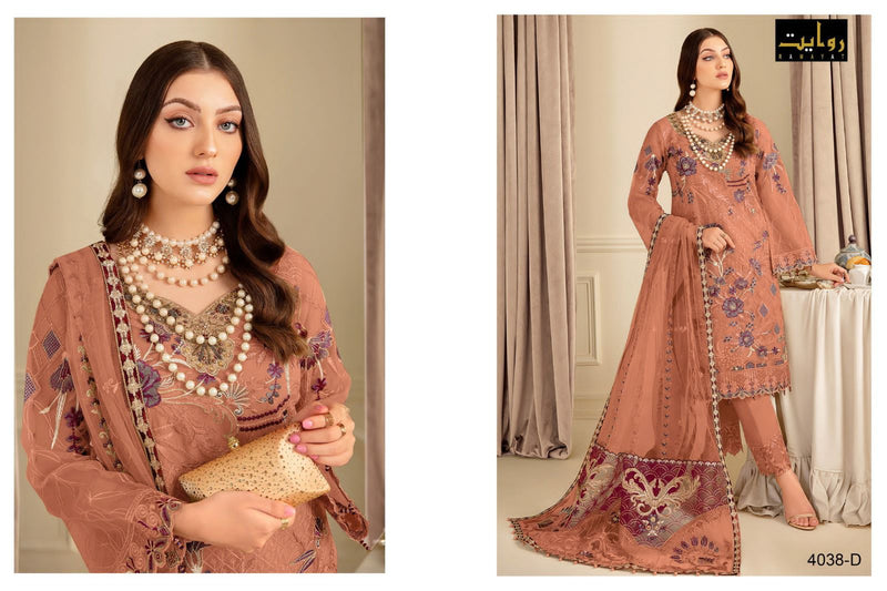 Rawayat Fashion Rangoon Colors Vol 18 Georgette With Beautiful Embroidered Pakistani Suits