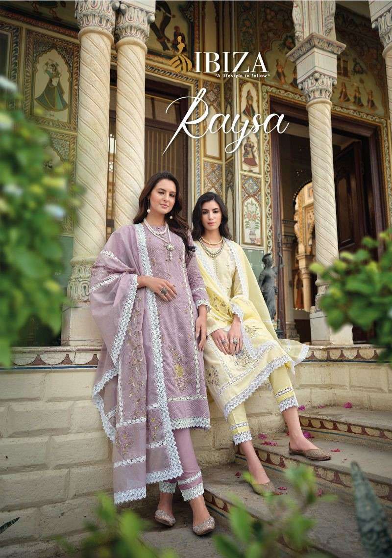 Ibiza Raysa Lilen Cotton Embroidery Designer Fancy Suits