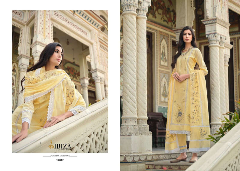Ibiza Raysa Lilen Cotton Embroidery Designer Fancy Suits