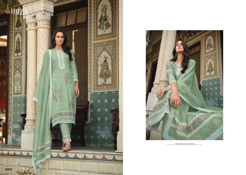 Ibiza Raysa Lilen Cotton Embroidery Designer Fancy Suits