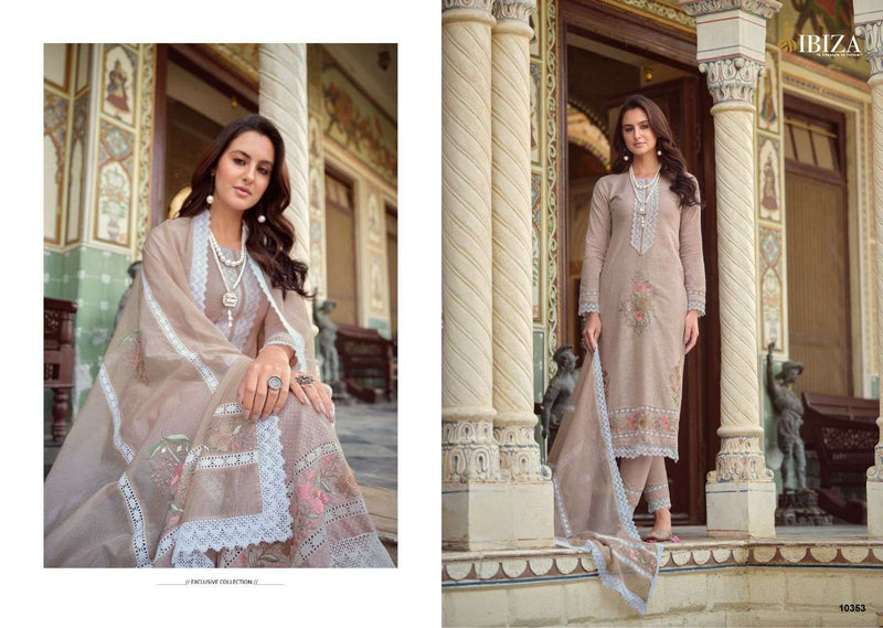 Ibiza Raysa Lilen Cotton Embroidery Designer Fancy Suits