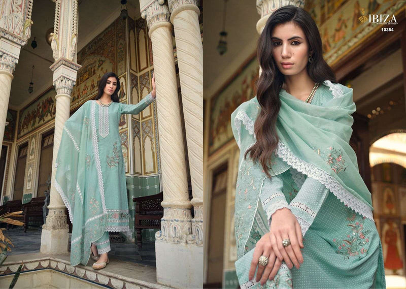 Ibiza Raysa Lilen Cotton Embroidery Designer Fancy Suits