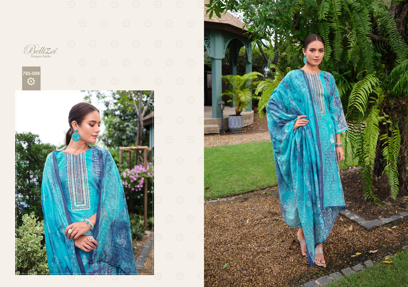Belliza Designer Studio Resham Cotton Digital Prints With Fancy Work Suits