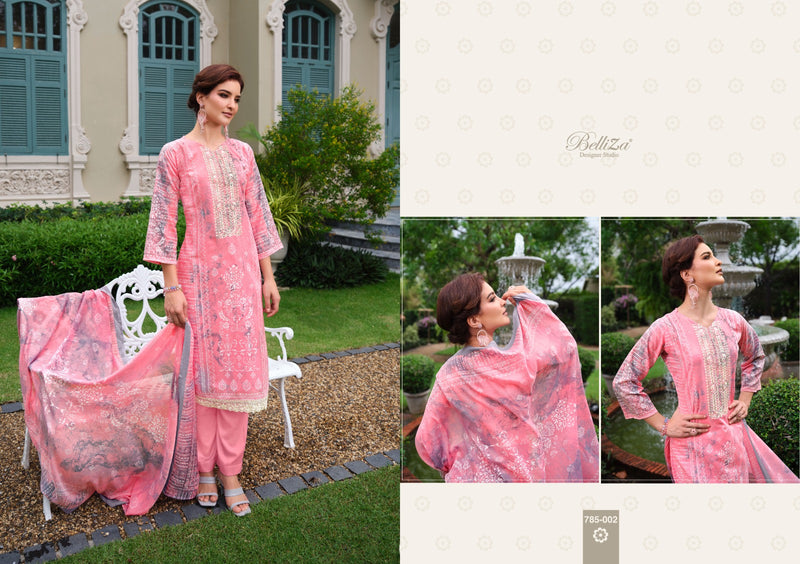 Belliza Designer Studio Resham Cotton Digital Prints With Fancy Work Suits