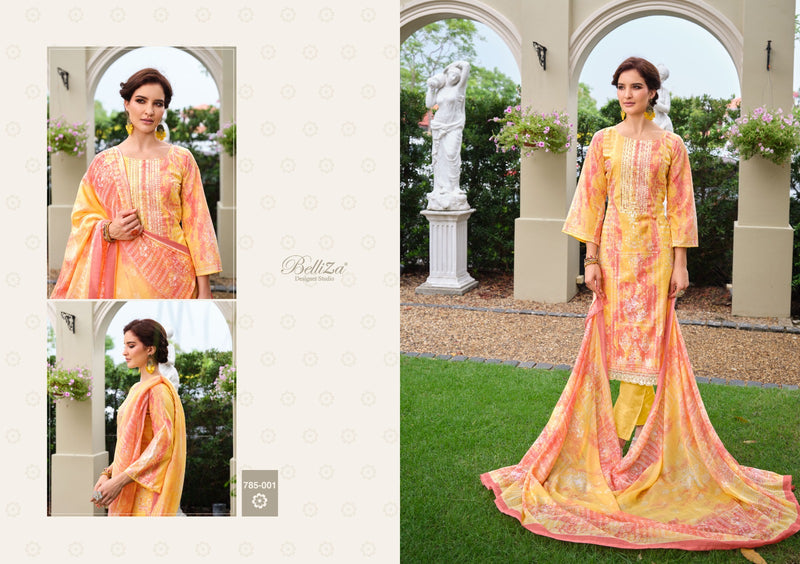Belliza Designer Studio Resham Cotton Digital Prints With Fancy Work Suits