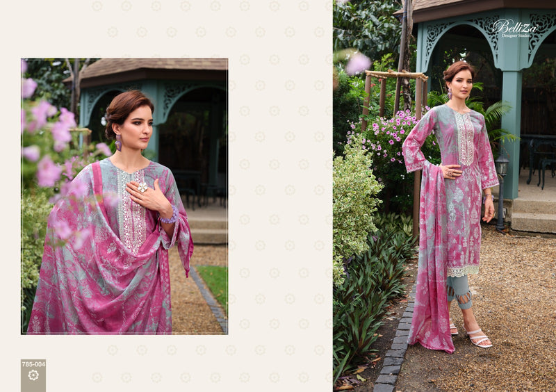 Belliza Designer Studio Resham Cotton Digital Prints With Fancy Work Suits