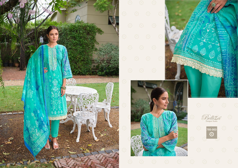 Belliza Designer Studio Resham Cotton Digital Prints With Fancy Work Suits
