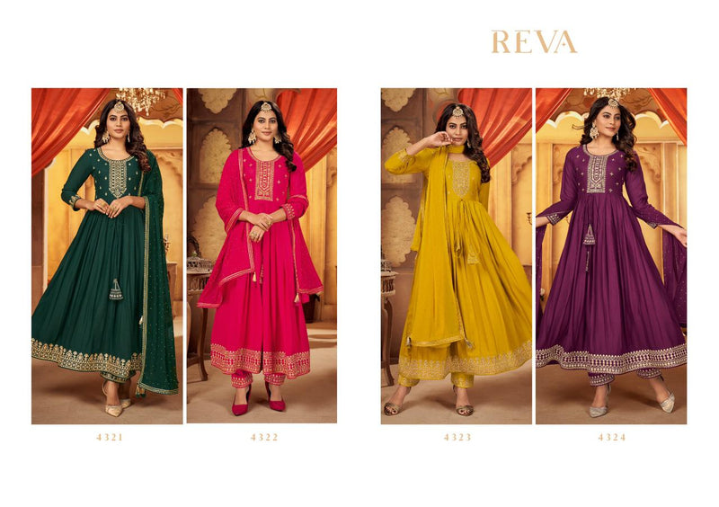Rangoon Reva Heavy Airjet Rayon Embroidery Work Anarkali Style Kurti