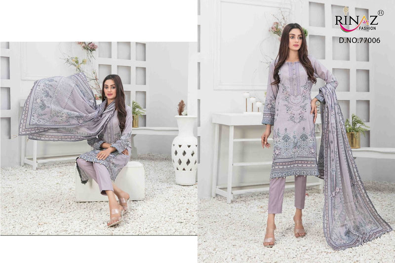 Rinaz Fashion Mehmal Vol 2 Cotton Printed With Embroidery Salwar Suits
