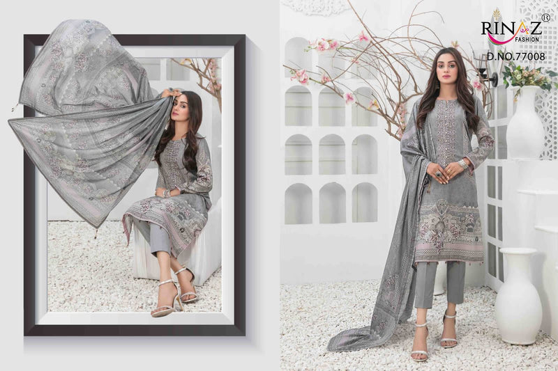 Rinaz Fashion Mehmal Vol 2 Cotton Printed With Embroidery Salwar Suits