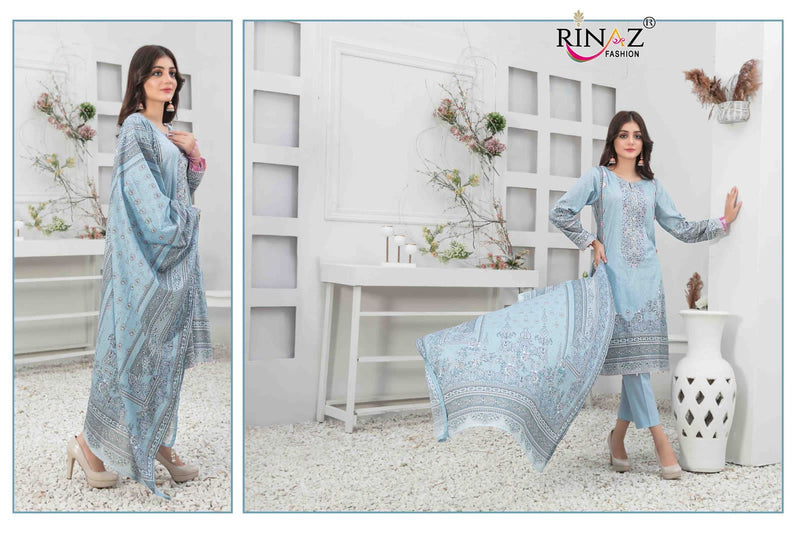 Rinaz Fashion Mehmal Vol 2 Cotton Printed With Embroidery Salwar Suits