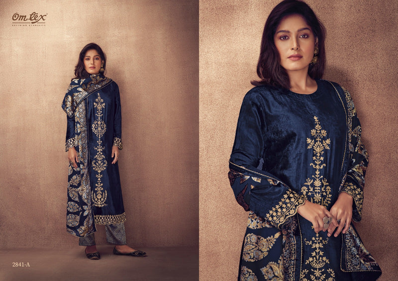 Omtex Ritha Vol 4 Velvet With Embroidery Designer Exclusive Salwar Suits