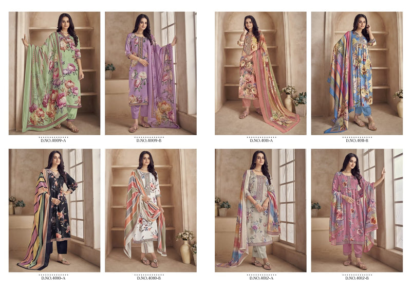 Rivaa Priniti Heavy Jam Satin Digital Print Fancy Salwar Suits