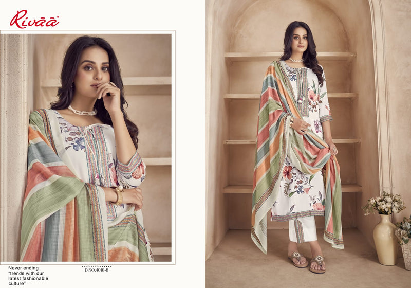 Rivaa Priniti Heavy Jam Satin Digital Print Fancy Salwar Suits