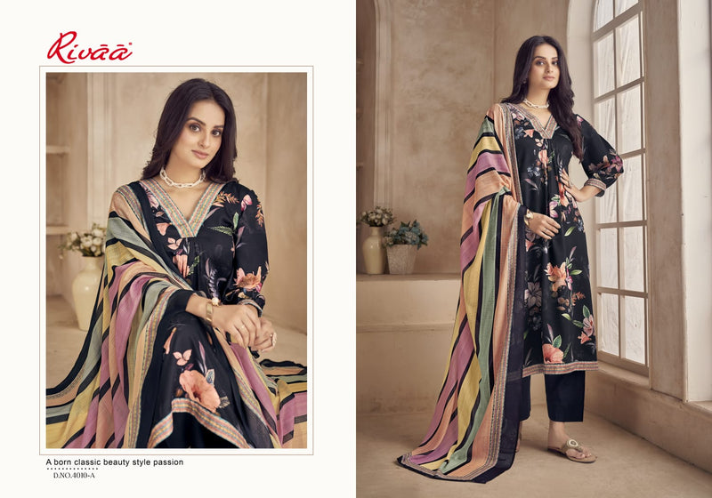 Rivaa Priniti Heavy Jam Satin Digital Print Fancy Salwar Suits