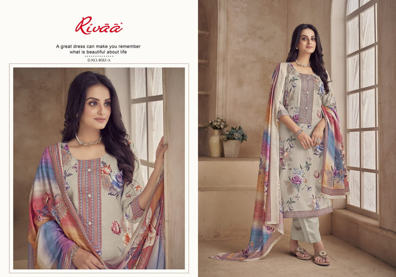 Rivaa Priniti Heavy Jam Satin Digital Print Fancy Salwar Suits