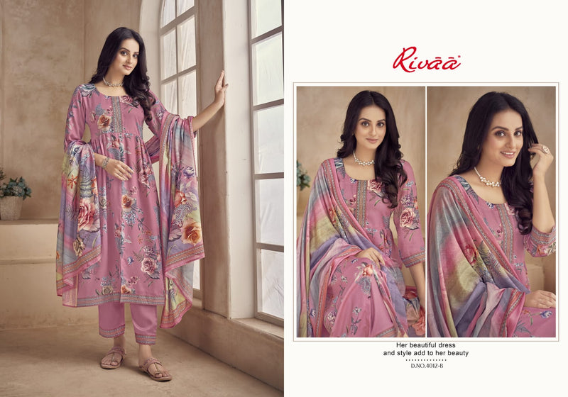 Rivaa Priniti Heavy Jam Satin Digital Print Fancy Salwar Suits