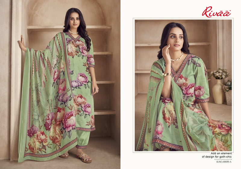 Rivaa Priniti Heavy Jam Satin Digital Print Fancy Salwar Suits