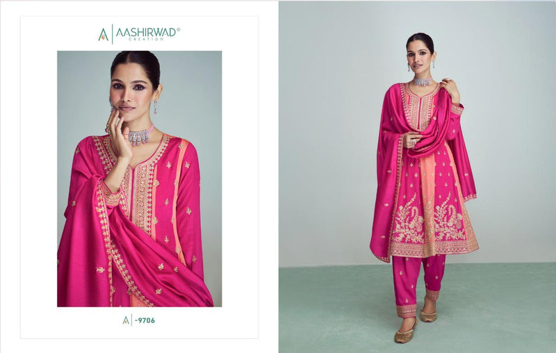 Aashirwad Creation Riwaaz Nx Silk Exclusive Readymade Suits