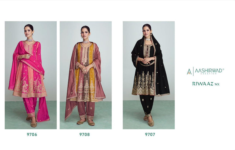 Aashirwad Creation Riwaaz Nx Silk Exclusive Readymade Suits