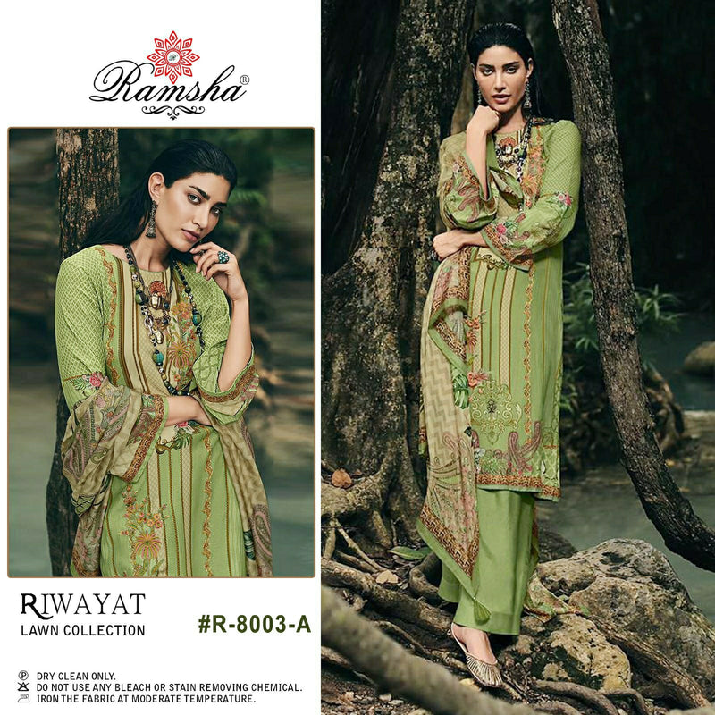 Ramsha Riwayat Lawn Collection Cambric Cotton Fancy Embroidery Salwar Kameez