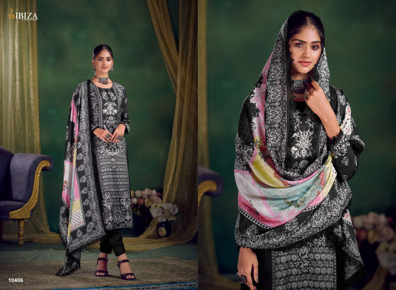 Ibiza Riyasat Vol 3 Muslin Digital Print With Fancy Hand Work Designer Suits