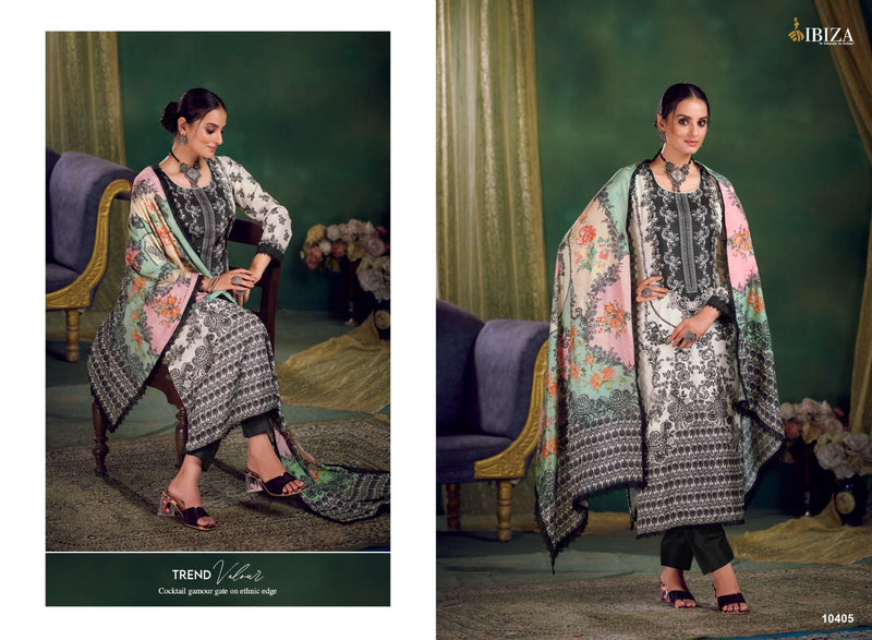 Ibiza Riyasat Vol 3 Muslin Digital Print With Fancy Hand Work Designer Suits