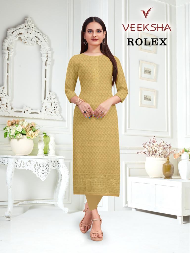Veeksha Rolex Rayon Shifli Designer Kurtis