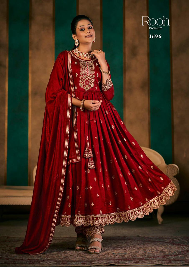 Rangoon Rooh Premium Collection Silk With Embroidery Heavy Suits