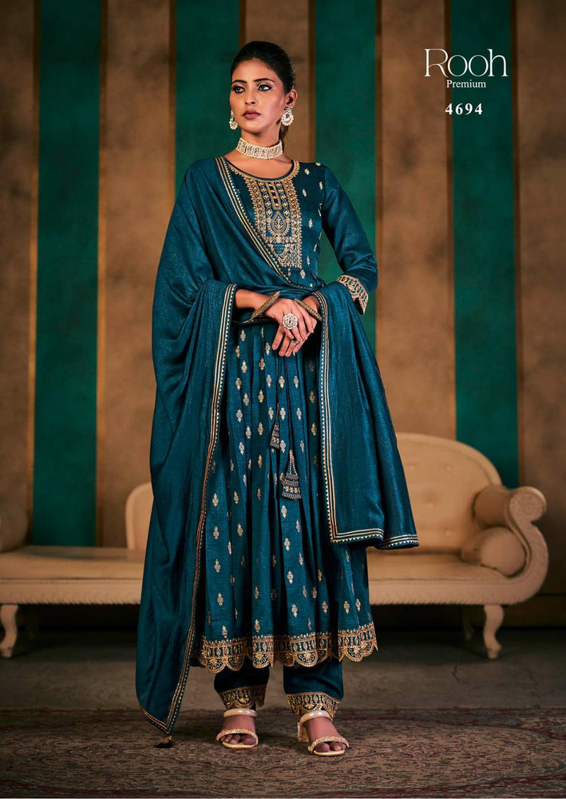 Rangoon Rooh Premium Collection Silk With Embroidery Heavy Suits