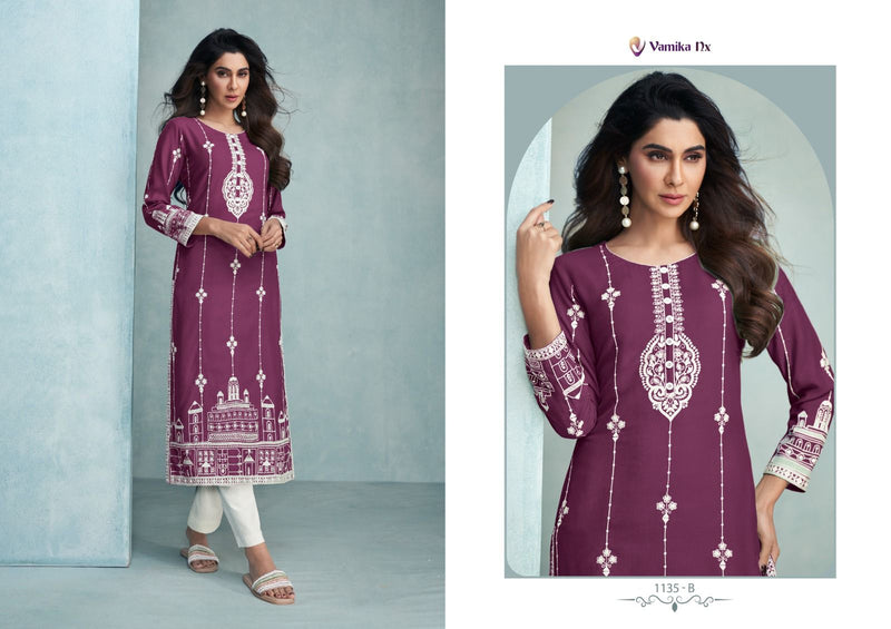 Vamika Nx Rooh Vol 6 Dark Color Viscose Rayon Fancy Designer Kurti With Pant Collection
