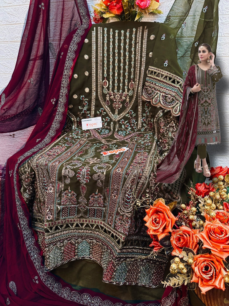 Fepic Rosemeen C 1287 Georgette With Embroidered Exclusive Pakistani Salwar Kameez