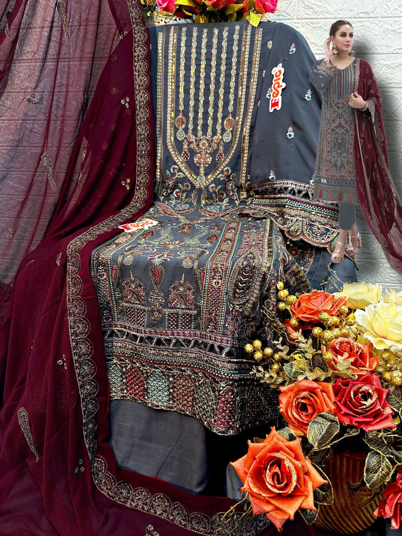 Fepic Rosemeen C 1287 Georgette With Embroidered Exclusive Pakistani Salwar Kameez