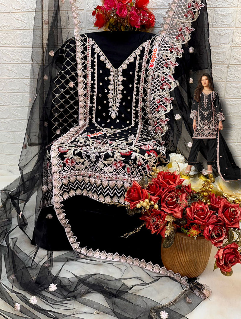 Fepic Rosemeen C 1633 Organza Embroidery With Heavy Handwork Suit Collection