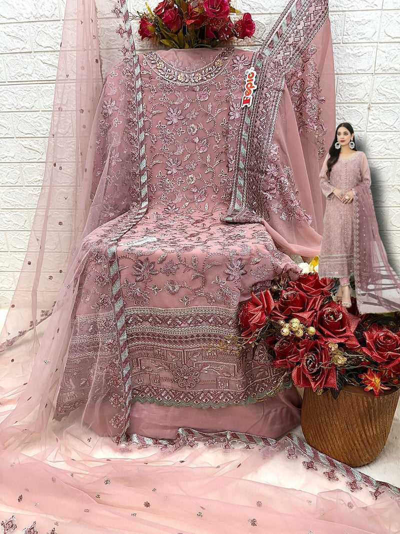 Fepic Rosemeen C 1642 Georgette With Embroidered Pakistani Suit Collection