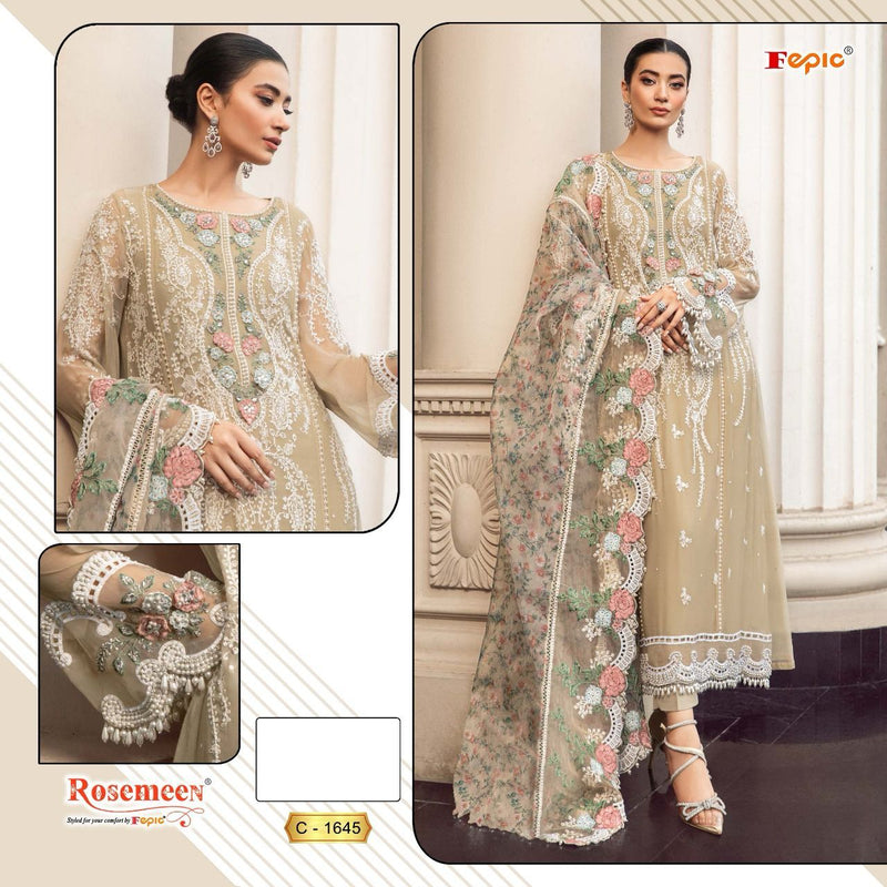 Fepic Rosemeen C 1645 Georgette Embroidery With Pakistani Suits Collection