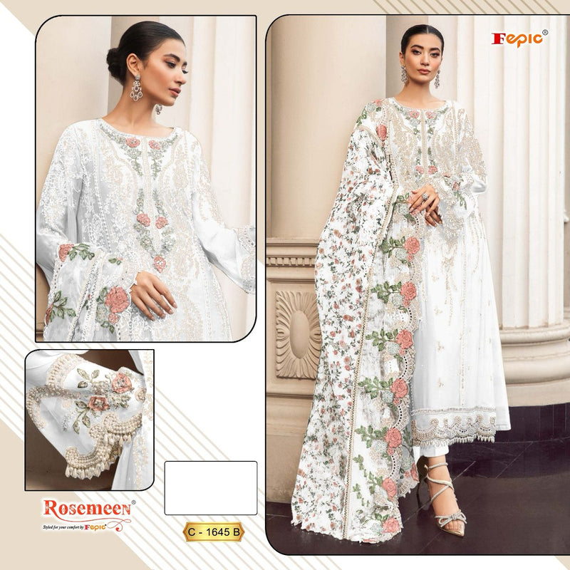 Fepic Rosemeen C 1645 Georgette Embroidery With Pakistani Suits Collection