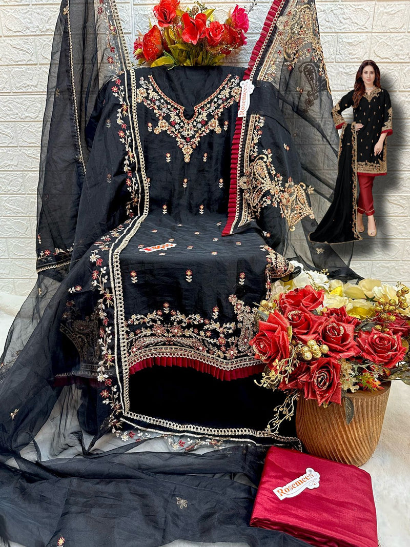 Fepic Rosemeen C 1657 Organza Embroidery Designer Fancy Suit Collection
