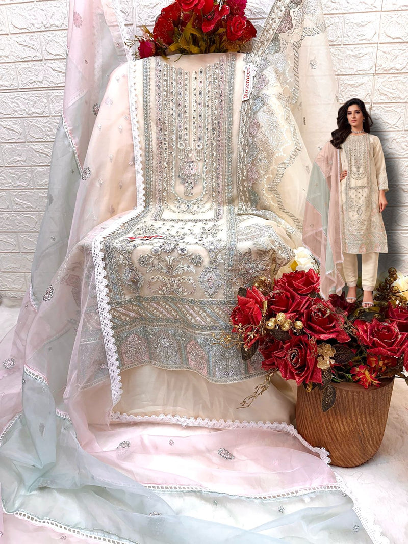 Fepic Rosemeen C 1661 Organza With Embroidered Designer Pakistani Suits