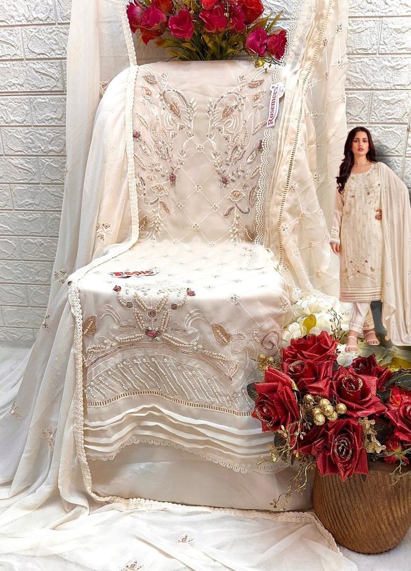 Fepic Rosemeen C 1665 Georgette Embroidered With Heavy Khatli Work Pakistani Suits