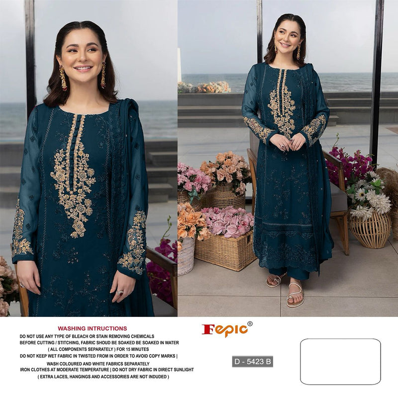 Fepic Rosemeen D 5423 Georgette With Embroidery Pakistani Suits Collection