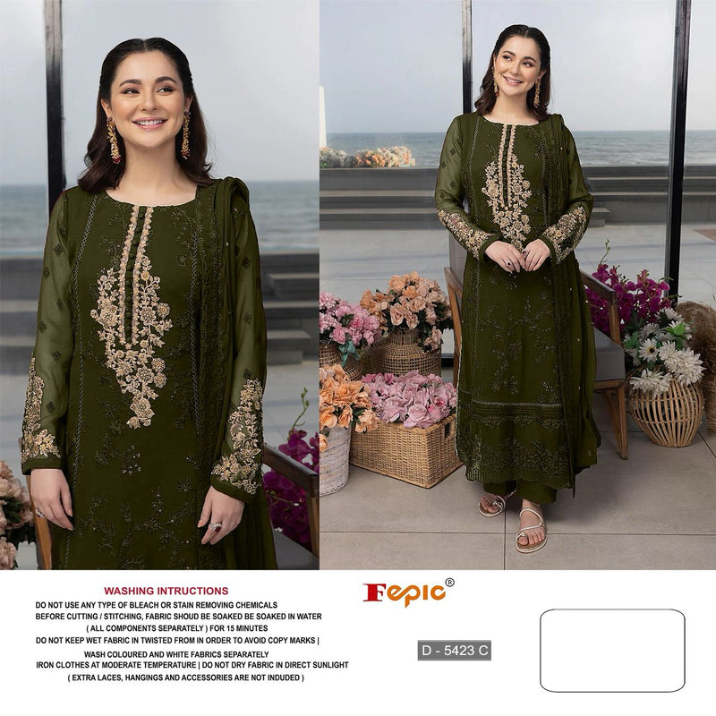 Fepic Rosemeen D 5423 Georgette With Embroidery Pakistani Suits Collection