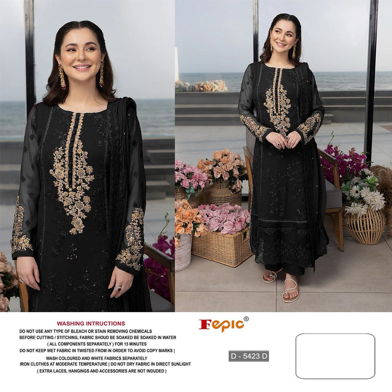 Fepic Rosemeen D 5423 Georgette With Embroidery Pakistani Suits Collection