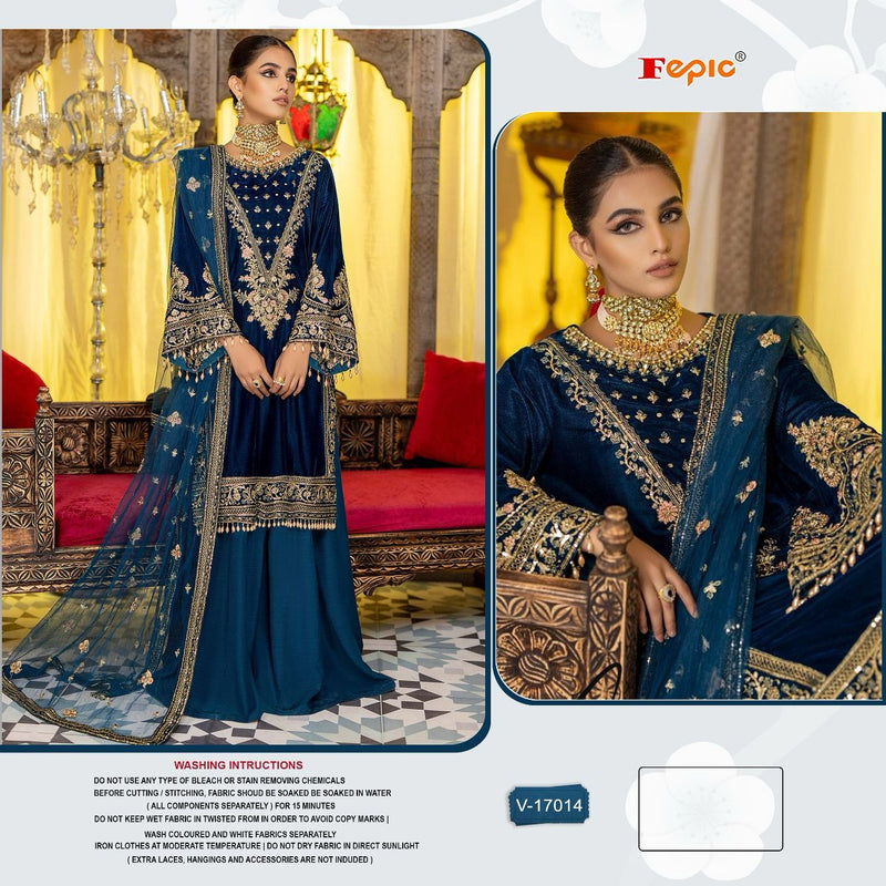 Fepic Rosemeen V 17014 Velvet Heavy Embroidered Pakistani Suit Collection