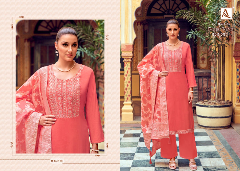 Alok Suits Royal Touch Edition Vol 3 Viscose Thread Work  Designer Suits